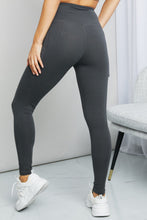 Load image into Gallery viewer, Zenana Ready to Roll Full Size Wide Waistband Pocket Leggings in Ash Grey
