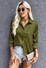 Load image into Gallery viewer, Turn-Down Collar Embossed Button Shirt
