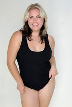 Load image into Gallery viewer, FawnFit Scoop Neck Ribbed Tank Bodysuit with Built In Bra
