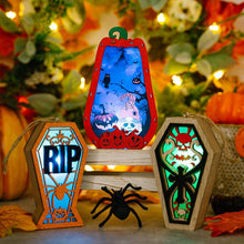 Load image into Gallery viewer, Halloween Decoration Wooden Hanging Ornaments with Light
