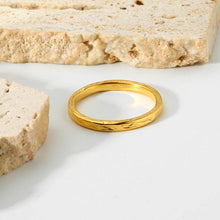 Load image into Gallery viewer, Texture 18K Gold Plated Ring (With Box)
