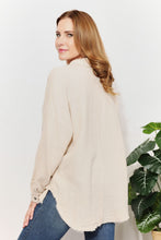 Load image into Gallery viewer, Zenana Take A Break Gauze Raw Edge Button-Up Shirt
