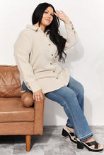 Load image into Gallery viewer, HEYSON Full Size Oversized Corduroy  Button-Down Tunic Shirt with Bust Pocket
