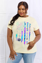 Load image into Gallery viewer, Simply Love Full Size NEVER GIVE UP Graphic Cotton Tee
