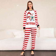 Load image into Gallery viewer, MERRY CHRISTMAS Graphic Top and Striped Pants Set
