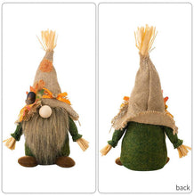 Load image into Gallery viewer, Thanksgiving Harvest Straw Hat Gnome Ornament
