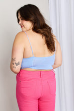 Load image into Gallery viewer, Zenana Full Size Textured Spaghetti Strap Bralette in Spring Blue
