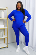 Load image into Gallery viewer, Zenana Ready to Relax Full Size Brushed Microfiber Loungewear Set in Bright Blue
