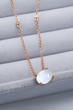 Load image into Gallery viewer, Geometric Moonstone Pendant Necklace
