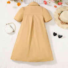 Load image into Gallery viewer, Short Sleeve Collared Neck A-Line Dress
