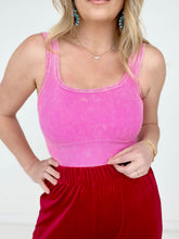 Load image into Gallery viewer, Zenana Washed Ribbed Square Neck Cropped Tank Top
