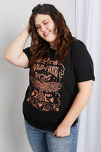 Load image into Gallery viewer, mineB Full Size WILD FREE Graphic Round Neck Tee
