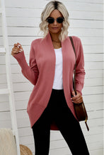 Load image into Gallery viewer, Double Take Long Sleeve Ribbed Hem Open Front Longline Cardigan
