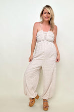Load image into Gallery viewer, White Birch Sleeveless Halter Tie Back Woven Jumpsuit
