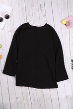 Load image into Gallery viewer, V Neck 3/4 Sleeve High Low Hem Shirt
