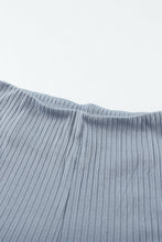 Load image into Gallery viewer, Cropped Tee And Wide Legs Pants Ribbed Knit Lounge Set
