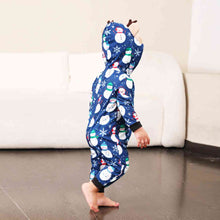 Load image into Gallery viewer, Snowman Print Hooded Jumpsuit
