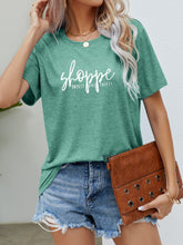 Load image into Gallery viewer, Slogan Graphic Round Neck Short Sleeve Tee
