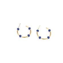 Load image into Gallery viewer, Willow Moon Retro Hand Enamel C-Shaped Hoop Earrings with Box
