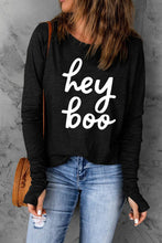 Load image into Gallery viewer, Hey Boo Loose Fit Crew Neck Graphic T Shirt
