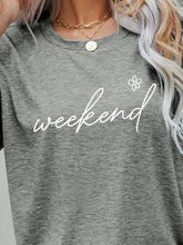 Load image into Gallery viewer, WEEKEND Flower Graphic Short Sleeve Tee
