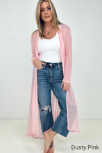 Load image into Gallery viewer, Zenana "Eden" Mesh Long Sleeve Duster Kimono
