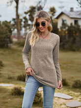 Load image into Gallery viewer, Ribbed Square Neck Long Sleeve Tee
