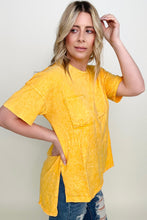 Load image into Gallery viewer, Zenana Washed Shirring Back Short Sleeve Top
