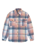 Load image into Gallery viewer, Double Take Plaid Dropped Shoulder Shacket
