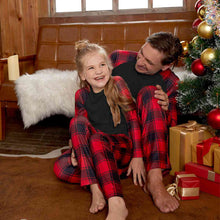 Load image into Gallery viewer, Raglan Sleeve Top and Plaid Pants Set
