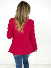 Load image into Gallery viewer, Rose Wavy Collar Single Button Blazer
