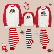 Load image into Gallery viewer, MERRY CHRISTMAS Graphic Top and Striped Pants Set
