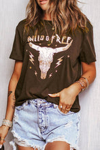 Load image into Gallery viewer, WILD FREE Animal Graphic Round Neck Tee
