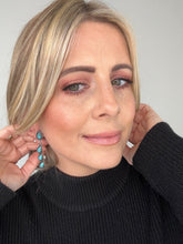 Load image into Gallery viewer, Retro Teardrop-Shaped Turquoise Dangle Earrings
