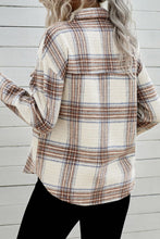 Load image into Gallery viewer, Double Take Plaid Half-Zip Collared Curved Hem Sweatshirt
