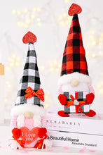 Load image into Gallery viewer, Valentine's Day Plaid Pointed Hat Gnome
