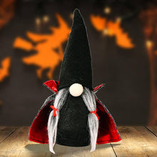 Load image into Gallery viewer, Halloween Black Witch Cloak Hat Vampire Gnome
