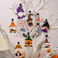 Load image into Gallery viewer, Halloween Decoration Wooden Hanging Gnome (4pcs/set)
