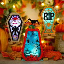 Load image into Gallery viewer, Halloween Decoration Wooden Hanging Ornaments with Light
