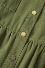 Load image into Gallery viewer, Green Snap Up Babydoll Shirt
