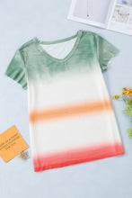 Load image into Gallery viewer, Double Take Tie-Dye V-Neck Short Sleeve Tee

