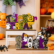 Load image into Gallery viewer, Halloween Wooden Letter Decoration Ornament
