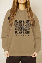 Load image into Gallery viewer, Simply Love Simply Love Full Size BORN FREE Graphic Hoodie
