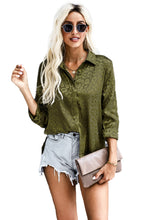 Load image into Gallery viewer, Turn-Down Collar Embossed Button Shirt
