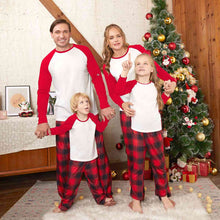 Load image into Gallery viewer, Raglan Sleeve Top and Plaid Pants Set
