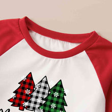Load image into Gallery viewer, MERRY CHRISTMAS Graphic Top and Striped Pants Set
