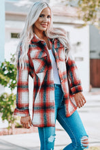 Load image into Gallery viewer, Double Take Plaid Button Up Shirt Jacket with Pockets
