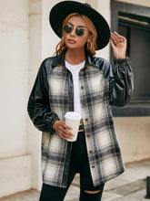 Load image into Gallery viewer, Plaid Button Down Raglan Sleeve Jacket
