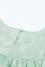 Load image into Gallery viewer, Floral Textured Ruffled Half Sleeve Babydoll Top

