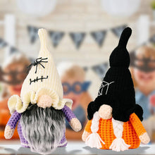Load image into Gallery viewer, Halloween Decoration Spider Knit Gnome Ornament
